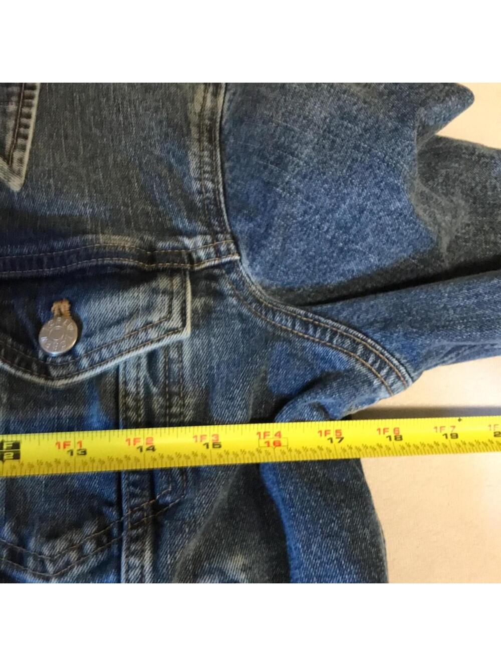 J.Crew Factory Denim Jacket Women’s M Blue Stretch Classic Trucker Jean - Picture 5 of 8